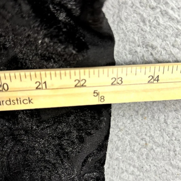 Bobeau black velvet burnout top womens XL geometric exposed zipper witchy grunge - Picture 5 of 8